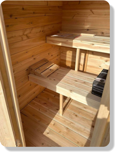 Cabin 6x6 Sauna interior