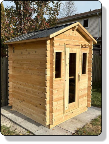 Exterior cabin sauna 6x6